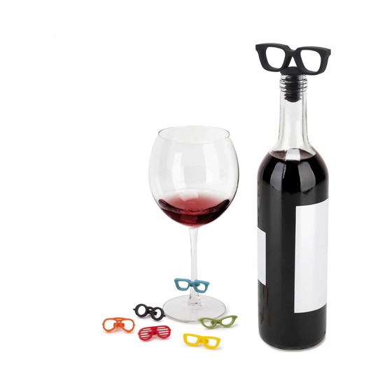 Пробка для бутылки и маркеры для бокалов Glasses 
