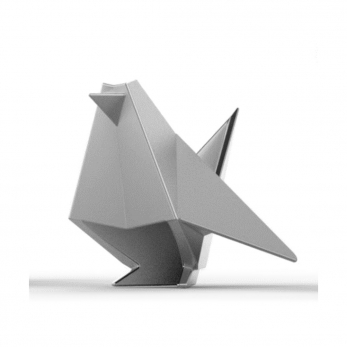 Подставка для колец Origami, птица, хром
