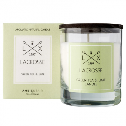 Свеча ароматическая Lacrosse Зеленый чай и Лайм, круглая, 40 ч