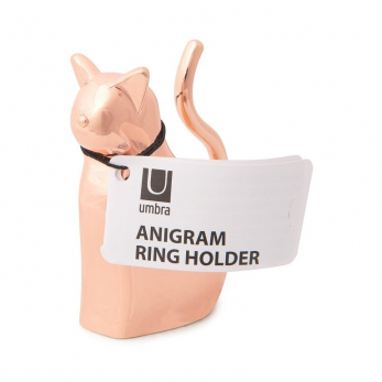 Подставка для колец Anigram, кот, медь