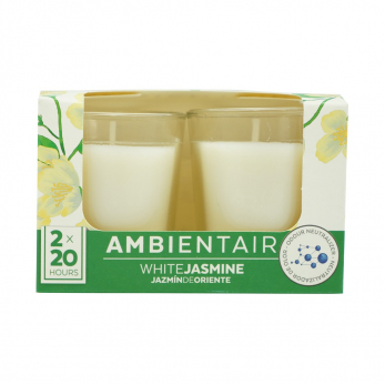  Набор из 2 ароматических свечей Ambientair, Белый жасмин, 20 ч