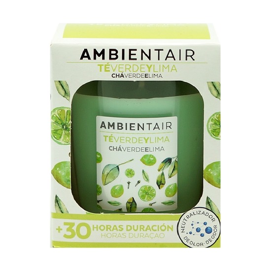 Свеча ароматическая Ambientair Зеленый чай и лайм, 30 ч