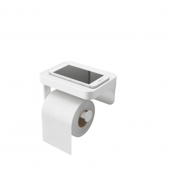 Держатель для туалетной бумаги с полочкой Umbra Flex, белый