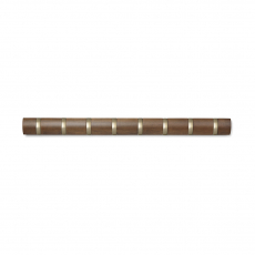 Вешалка настенная горизонтальная Flip, 8 крючков, коричневая