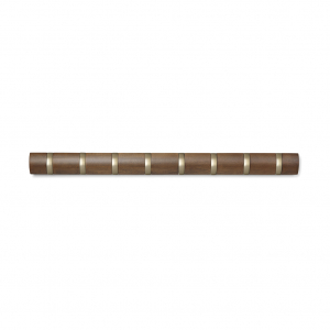 Вешалка настенная горизонтальная Umbra Flip, 8 крючков, коричневая