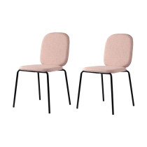 Набор из 2 стульев Bergenson Bjorn Oswald, рогожка, бежево-розовые