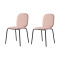 Набор из 2 стульев Bergenson Bjorn Oswald, рогожка, бежево-розовые