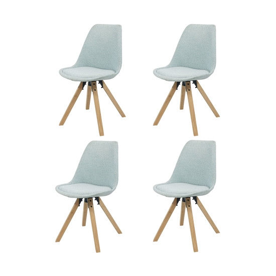 Набор из 4 стульев Bergenson Bjorn Harvy, шенилл, светло-серый