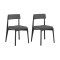 Набор из 2 стульев Latitude Aska, рогожка, черный/темно-серый