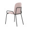 Набор из 2 стульев Latitude Ror, Double Frame, велюр, черный/розовый