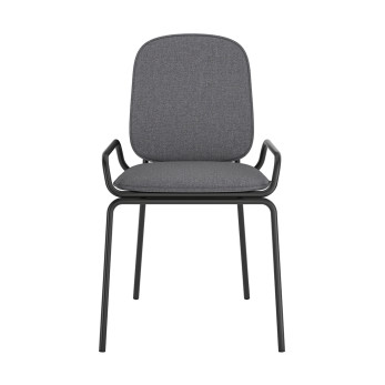 Набор из 2 стульев Latitude Ror, Double Frame, рогожка, черный /серый