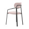 Набор из 2 стульев Latitude Ror, Round, велюр, черный/розовый