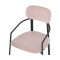 Набор из 2 стульев Latitude Ror, Round, велюр, черный/розовый