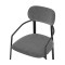 Набор из 2 стульев Latitude Ror, Round, велюр, черный/серый