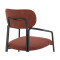 Набор из 2 стульев Latitude Ror, Round, велюр, черный/темно-красный