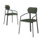 Набор из 2 стульев Latitude Ror, Round, рогожка, черный/зеленый
