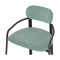 Набор из 2 барных стульев Latitude Ror, Round, велюр, черный/светло-бирюзовый