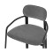 Набор из 2 барных стульев Latitude Ror, Round, велюр, черный/серый
