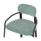 Набор из 2 полубарных стульев Latitude Ror, Round, велюр, черный/светло-бирюзовый