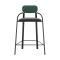 Набор из 2 полубарных стульев Latitude Ror, Round, велюр,черный/темно-зеленый/черный