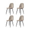 Набор из 4 стульев Bergenson Bjorn Breeze, фактурный шенилл, серо-коричневые