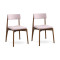 Набор из 2 стульев Latitude Aska, рогожка, венге/розовый