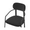 Набор из 2 стульев Latitude Ror, Round, велюр, черный/черный