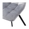 Набор из 4 стульев Bergenson Bjorn Chilli, винтажный велюр, светло-серые