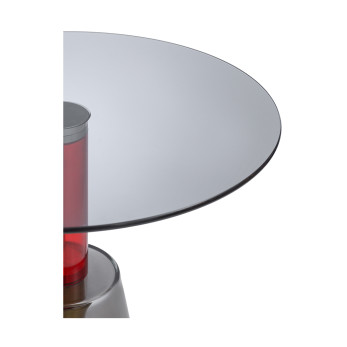 Столик кофейный Bergenson Bjorn Amalie, 50 см, серый/красный