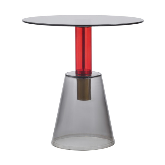 Столик кофейный Bergenson Bjorn Amalie, 50 см, серый/красный