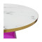 Столик кофейный Bergenson Bjorn Odd, 75 см, белый мрамор/фиолетовый