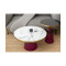 Столик кофейный Bergenson Bjorn Odd, 75 см, белый мрамор/фиолетовый