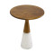 Столик кофейный Bergenson Bjorn Ashil, D45 см, натуральное дерево/мрамор