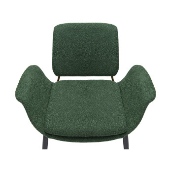Лаунж-кресло Bergenson Bjorn Hilde, букле, темно-зеленое