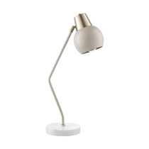 Лампа настольная Bergenson Bjorn Rond, 18х59 см, бежевая