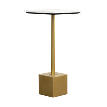 Столик приставной Bergenson Bjorn Svein, 30х30 см, мрамор/золотой
