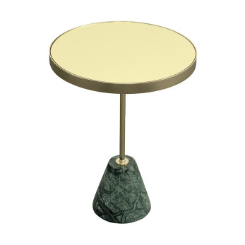 Столик кофейный Bergenson Bjorn Kaya, 40,8 см, золотистый/зеленый