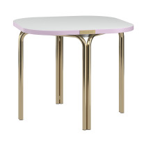 Столик кофейный ror, 50х50 см, латунь/серый/розовый