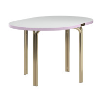 Столик кофейный Latitude Ror, 75х50 см, латунь/серый/розовый